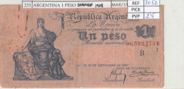 BILLETE ARGENTINA 1 PESO 1908 P-243a.4 - Otros – América