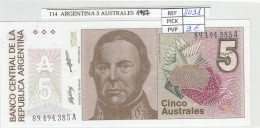 BILLETE ARGENTINA 5 AUSTRALES 1987 P-324b - Otros – América