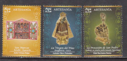 2010 Peru Folk Art  Complete Set Of 3 MNH - Peru