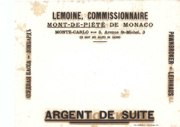MONACO Buvard Mont De Piété (trilingue RUSSE ANGLAIS FRANCAIS) Ссудная Касса-Ломбардъ - M