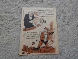 Guerre 39/45 WW2 Tract CHURCHILL Avait Promis La Libération  Anglophobe Pétain BBC 1942 - 1939-45