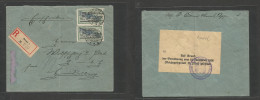 Memel. 1921 (22 Sept) GPO - Lynidalberg. Registered Multifkd Air FLUGPOST Issue, Ovptd 80 Pfc, Tied Cds + R-label. VF + - Autres & Non Classés