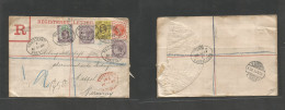 Great Britain. 1895 (15 Oct) Preston - Germany, Cassel (17 Oct) Registered Multifkd Env At 7d Rate, Tied Oval Ds + Arriv - ...-1840 Prephilately