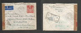 Great Britain - Xx. 1941 (30 May) Sheekness, Kent - India, Risalpur, North West Frontier (7 July) Single 5sh Red Airmail - ...-1840 Precursores