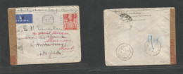 Great Britain - Xx. 1941 (23 Sept) Sheenness, Kent - India, Rawalpindi. Air Via Atlantic + Pacific Clipper Single 5sh Re - ...-1840 Prephilately