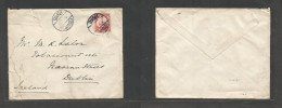 Bc - Cameroun. 1916 (20 Jan) CEF 1d WWI. Duala - Ireland, Dublin. Single Ovptd British Occup Fkd Envelope, Former German - Andere & Zonder Classificatie