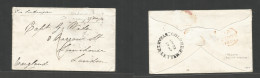 Bc - Ceylon. 1954 (22 May) Colombo - London, England (22 July) Stampless Envelope, Reverse Steamer Letter Cachet Boxed O - Altri & Non Classificati