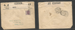 Bc - Cyprus. 1917 (4 Sept) WWI. Nicasor - Ceylon, Colombo. Indian Ocean (26 Sept) Via Port Said - Alexandria. Comercial - Autres & Non Classés