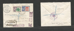 Bc - Gilbert & Ellice Is.. 1956 (9 Oct) Christmas Is - UK, Essex, Westcliff On Sea. Air Registered Multifkd Envelope At - Other & Unclassified