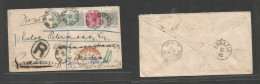 Bc - Grenada. 1892 (24 March) GPO - Croatia, Abbazia, Via Germany, Dresden (8 April) Via London. Registered Multifkd QV - Other & Unclassified