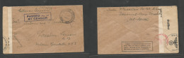 Bc - Kenya. 1940 (4 May) German Internee Camp Dar Es Salaam, East Africa, Dresden, Germany + Oval Internment Camp Cachet - Autres & Non Classés