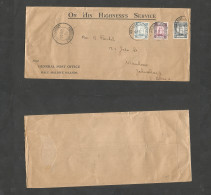 Bc - Maldives. 1937 (20 Apr) GPO - S. Africa, Joburg, Wanderes Via Colombo, Ceylon (25 Apr) Multifkd Env, Tied Cds. Very - Autres & Non Classés