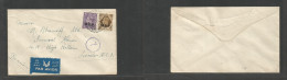 Bc - Mef. 1947 (12 June) British Admin. Libia, Benghazi - London, UK. Air Multifkd Ovptd Issue Envelope. - Altri & Non Classificati