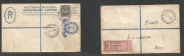 Bc - Rhodesia. 1926 (13 May) Wankies. Registered 4d Blue Stat Envelope + 2d Adtl, Cds, Strike On Both Sides. Fine. - Other & Unclassified