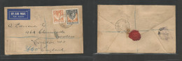 Bc - Rhodesia. 1948 (21 Dec) NR. Livingstone - London, England. Reverse Transited. Air 1sh 1/2d Rate Multifkd Envelope, - Altri & Non Classificati