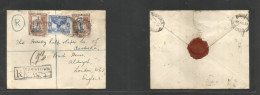 Bc - Sierra Leone. 1934 (27 Dec) Freetown - London, England. Registered Multifkd Envelope, Tied Oval Ds + R-cachet, Also - Other & Unclassified