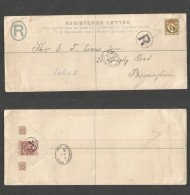 Bc - Zanzibar. 1897 (14 June) GPO - Birmingham, UK (2 July) Via London 2a Red Stationary Large Envelope + 5a Adtl, Tied - Other & Unclassified