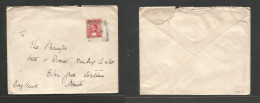 Bc - Zanzibar. 1914 (9 Febr) GPO - England, Hants, Elm Grove. Fkd Env At 6c Red Rate Tied Cds. Fine Used. - Other & Unclassified