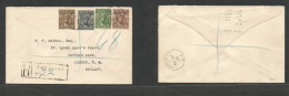 Bc - Zanzibar. 1929 (21 Aug) GPO - England, London (16 Sept) Registered Multifkd Envelope, Tied Cds + R-cachet. Arrival - Other & Unclassified