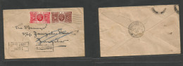 Bc - Zanzibar. 1935 (30 June) GB, Chingford - Zanzibar. Silver Arriv Multifkd Envelope + Retour With 3 Auxiliary Pmks Za - Andere & Zonder Classificatie