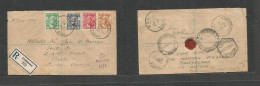 Bc - Zanzibar. 1942 (24 July) WWII. GPO - Rhodesia, SR, Gwelo. RAF Moffa 7 (10 Aug) Registered Mutlifkd Envelope, Revers - Otros & Sin Clasificación