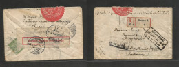 Hungary. 1916. Kassa - Turkey, Bosphorus, Constantinople. Registered Reverse Single Fkd Envelope. Hungarian + Turkish Ce - Otros & Sin Clasificación