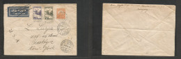 Hungary. 1931 (7 Aug) Budapest - USA, NYC, Brooklyn Via Swiss Airmail. Multifkd Env. Fine Usage + Transited Alongside. Z - Otros & Sin Clasificación