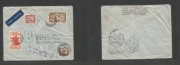 Indochina. 1941 (9 May) Saigon - CHINA, Pekng (21 May) Japanese Occupation. Air Multifkd Env Via Canton (17 May) Rarity - Altri - Asia