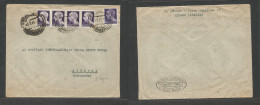 Italy - Xx. 1945 (3 July) Milano - Switzerland, Geneva. Routed Via US Military Service Censor Mail Reverse Oval Cachet + - Non Classés