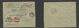 Latvia. 1928 (6 June) Riga - Blansko, Czechoslovakia (8 June) Via Berlin. Air Multifkd Env Incl Triangular Issue On Mixe - Lettonia