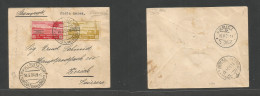 Libia. 1934 (14 May) Italian Admin. Tripoli - Switzerland, Zurich (15 May) Air Ovptd Issue Multifkd Envelope. Reverse Tr - Libye