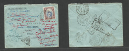 Malaysia. 1941 (27 Sept) Kedah. Sungei Patani - India, Punjab, Fwded Sanawar, Over OAS Single 25c Tied Cds Fkd Env, Dual - Malesia (1964-...)