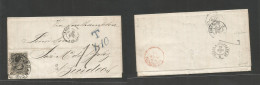 Mexico. 1877 (31 March) Veracruz - France, Bordeaux (30 April) EL With Text Fkd 10c Black, Distr Name, 50-77, Tied Cds + - Mexico