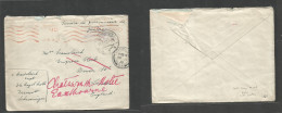 Netherlands. 1918 (18 June) POW Mail. Scheveningen - London, England (19 June) FM Mail Envelope, Arrival Red Paid London - Andere & Zonder Classificatie