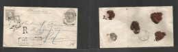 Dutch Indies. 1894 (12 July) Keltecreden - Netherlands, Rotterdam (15 Aug) Registered 12 1/2 Grey Stat Env + Adtl At 25c - Netherlands Indies