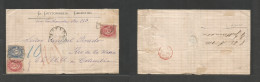 Norway. 1880 (8 Nov) Grimstad - Colombia, Rio Hacha, South America Via London (15 Nov) Multifkd Env (further Stamp Missi - Andere & Zonder Classificatie
