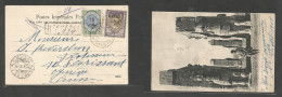 Persia. 1915 (Dec 16) Teheran - Switzerland, Geneva (17 Jan 16) Ovptd Issue. Registered Multifkd Ppc, Tied Cds + R-cache - Iran