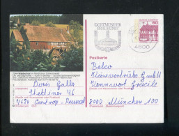 "BUNDESREPUBLIK DEUTSCHLAND" 1984, Bildpostkarte Mit Bild "WALDBACHTAL" Und Stempel "DORTMUND, Braukunst" (B1055) - Cartoline Illustrate - Usati