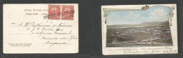 Peru. C. 1896-7. Callao - UK, Newcastle. Early Chronolitho Fkd Ppc, At 4c Rate, Cancelled Stline "Correos De Callao / Fu - Peru