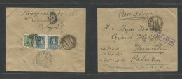 Poland. 1931 (10 Dec) Warsaw - Palestine, Jerusalem (16 Dec) Air Reverse Multifkd Envelope. Carried By Air To Athens, Gr - Altri & Non Classificati