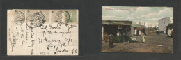 Portugal-Funchal. 1908 (25 June) Funchal, Madeira - London, UK (July 2) Multifkd Moncho Issue Ppc, At 20r Rate, Tied Cds - Other & Unclassified