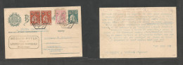 Portugal-Mozambique. 1930 (9 July) L. Marques - Argove, Aargau, Switzerland, 1c Green Ceres Stat Card + 3 Adtls, Tied He - Other & Unclassified