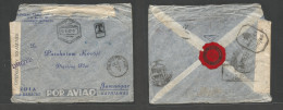 Portugal-Mozambique. 1942 (2 Sept) L. Marques - India, Jamnagar (25 Oct) Unfranked Comercial Envelope, Taxed "T" Cachet - Other & Unclassified