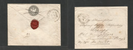 Russia. 1856 (4 Jan) Omneabarho - Polyeho. Local Early 10 Kop Reverse Printed Stationary Envelope, Per Cross Cancel Depa - Altri & Non Classificati