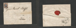 Russia. 1859 (12 Oct) (Latvia) Mitau - Libau. EL With Contains Fkd 10 Kop Perf Bicolor, Tied "24" Dots Circle, Depart Cd - Autres & Non Classés