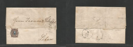 Russia. 1863 (14-16 Jan) Mitau - Libau (Baltic, Latvia) EL With Text, Fkd 10 Kop Bicolor Perf Tied "24" Dots Circle, Cds - Andere & Zonder Classificatie