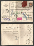 Delcampe - Russia. 1910 (6 Aug) Nesegorodrar Armara. Registered Value Declared Fkd Package Card To Switzerland, Zug Transit (100 Ru - Otros & Sin Clasificación