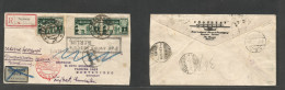 Russia. 1934 (7 June) Zeppelin Sudamerica Flight Modified Registered Air Multifkd Envelope Via Berlin. Tagannog - URUGUA - Andere & Zonder Classificatie