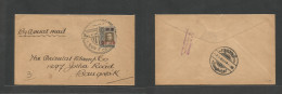 Siam. 1923 (Sept) Special Flight. Fkd Envelope Comm, Used To Bangkok. Arrival Cachet Ovptd Issue. Fine. - Siam