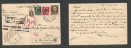 Slovenia. 1944 (12 May) Italy Postal Admin. Lubiana - Switzerland, Bern. Triple Censored Incl Nazi 30c Brown Italian Sta - Slovenië